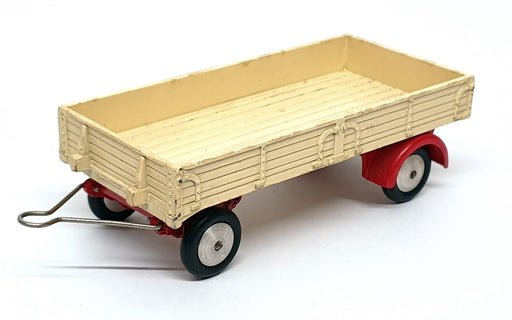 Corgi Toys Appx 9cm Long Model 100 - Dropside Trailer - Cream/Red