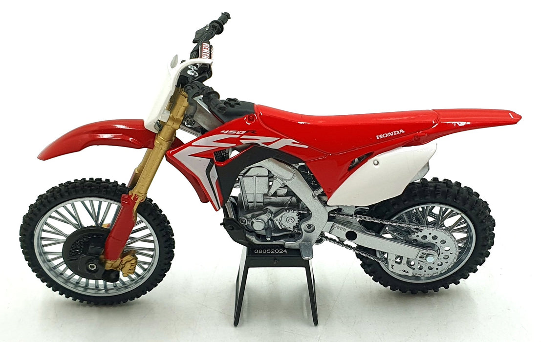 NewRay 1/12 Scale 57873 - Honda CRF450R Motorbike - Red/White