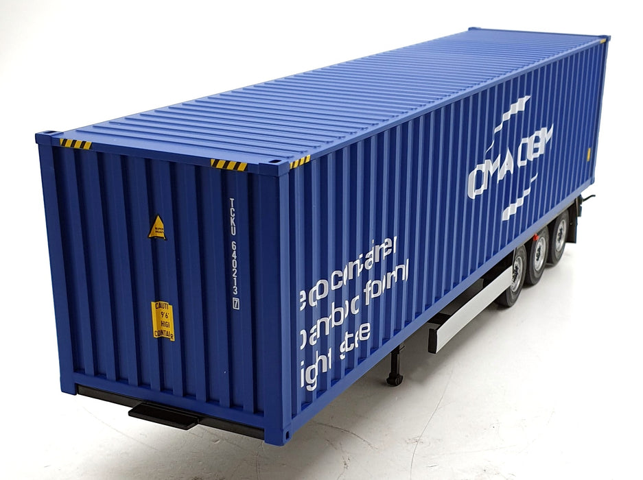 Solido 1/24 Scale S2400507 - 2023 Container Trailer - Blue