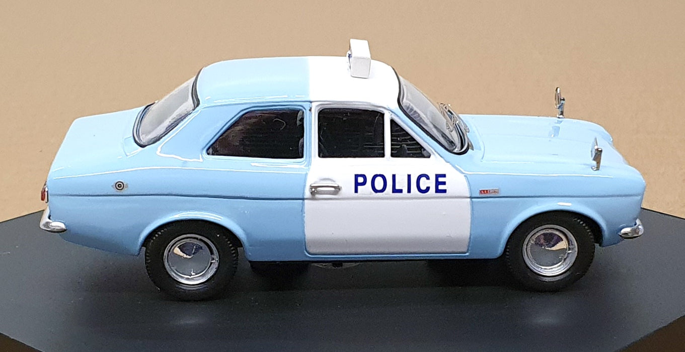 Trofeu 1/43 Scale 523 Ford Escort Mk1 1300 GT Panda Police Car - Lt. Blue/White