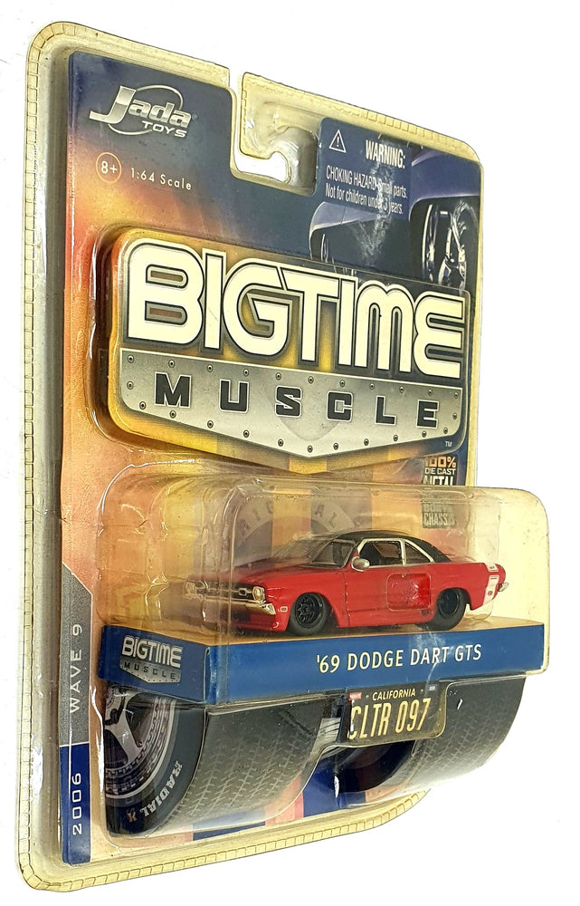 Jada1/64 Scale Diecast 12006 - 1969 Dodge Dart GTS - Red/Black
