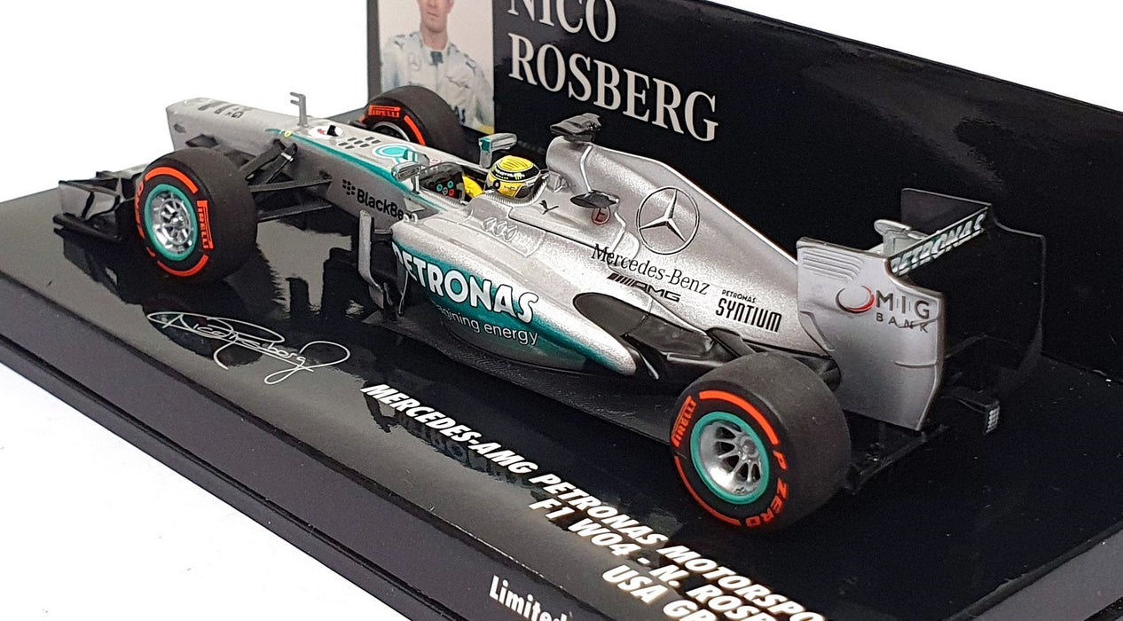 Minichamps 1/43 Scale 410 130209 - Mercedes AMG F1 W04 USA GP 2013 N. Rosberg