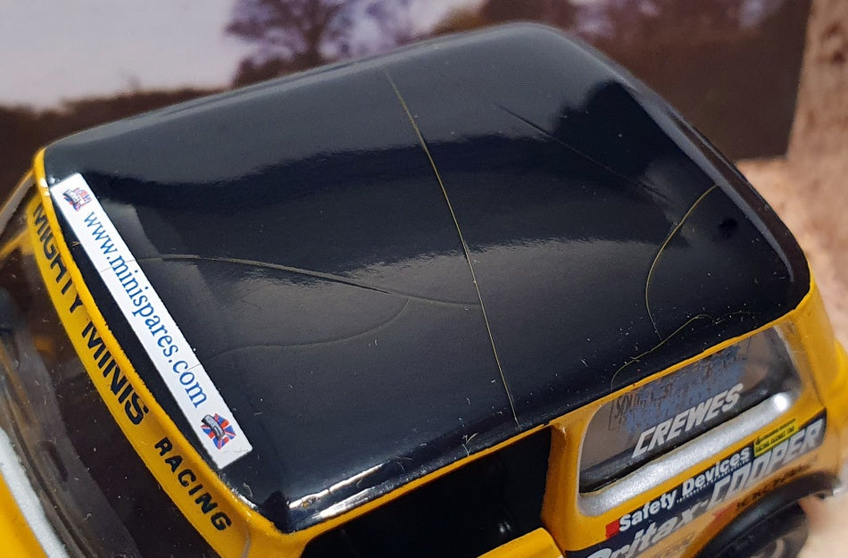 Corgi 1/36 Scale 04430 - Mighty Minis Racing #7 Peter Crewes - Yellow/Black