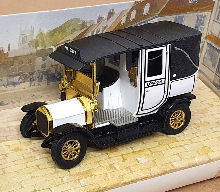 Matchbox Appx 9cm Long Diecast Y28-C - 1907 UNIC London Taxi - White/Black