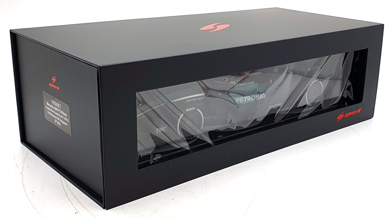 Spark 1/18 Scale 18S667 Mercedes AMG Petronas F1 #44 6th S'pore GP 2024 Hamilton