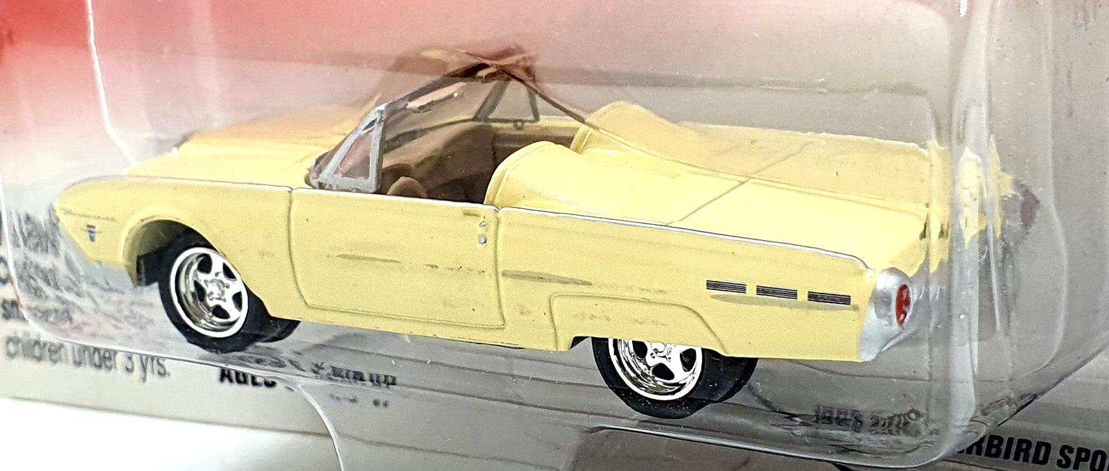 Johnny Lightning 1/64 Scale 992-01 - 1962 Ford T Bird Sports Roadster - Cream