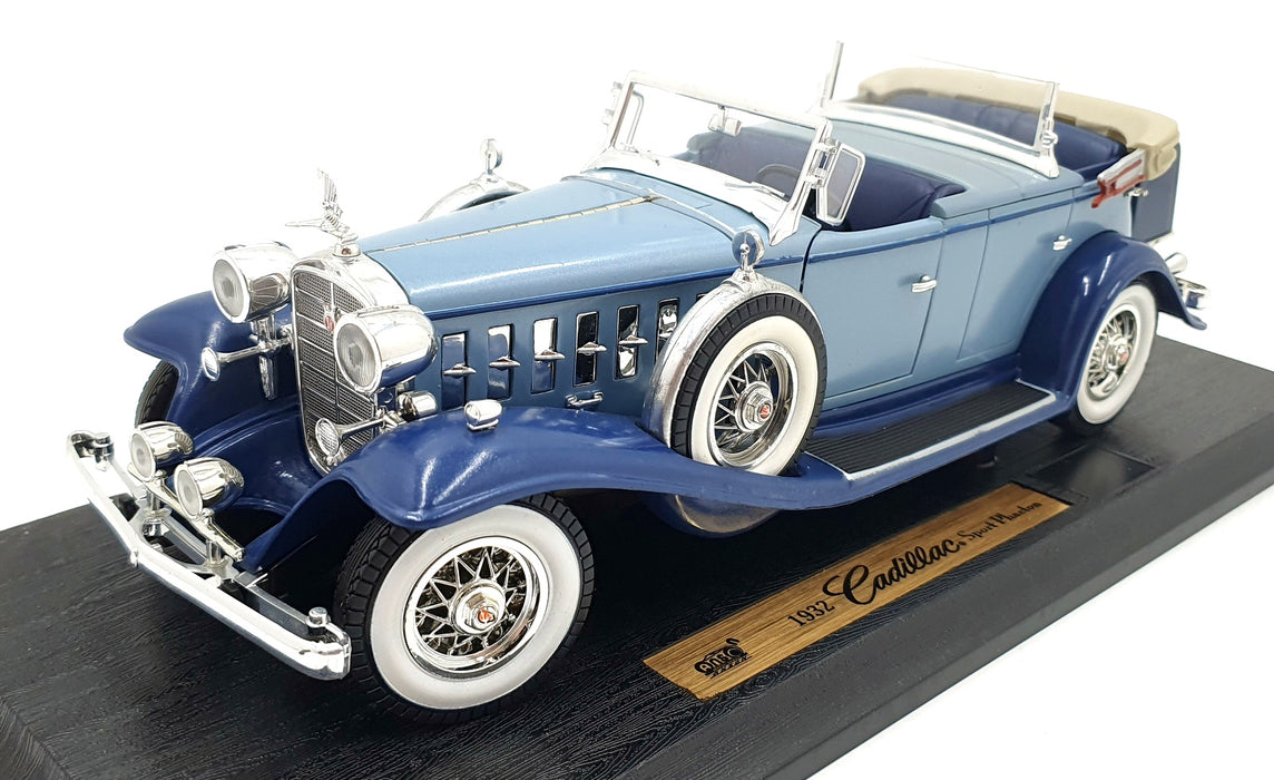 Anson 1/18 Scale Diecast 30383 - 1932 Cadillac Sport Phaeton Blue Two Tone