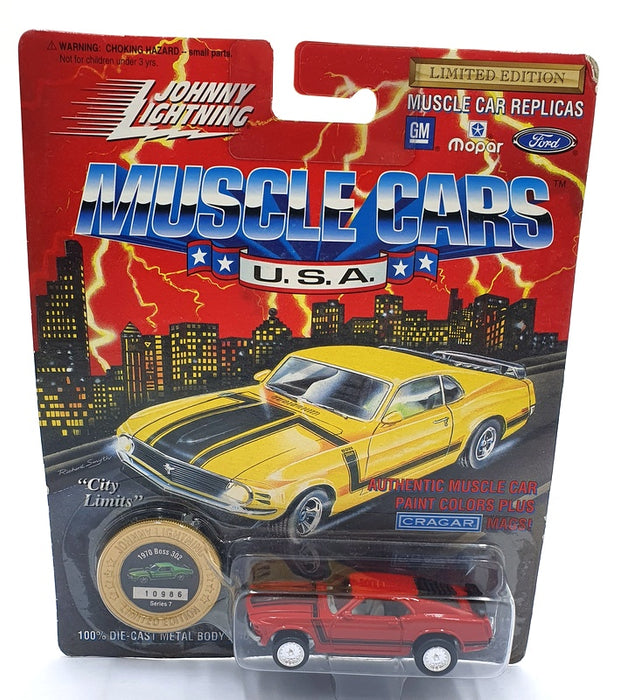 Johnny Lightning 1/64 Scale 200-170 - Muscle Cars 1970 Mustang Boss 302 - Red