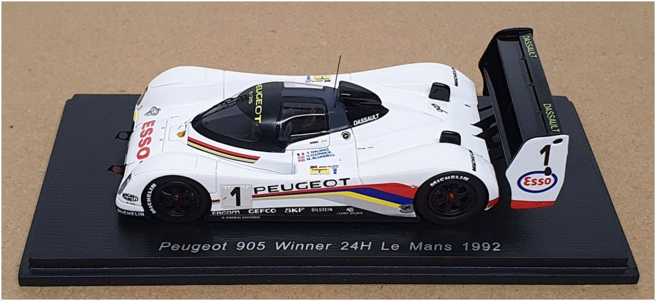 Spark 1/43 Scale Resin 43LM92 - Peugeot 905 Winner #1 24H Le Mans 1992