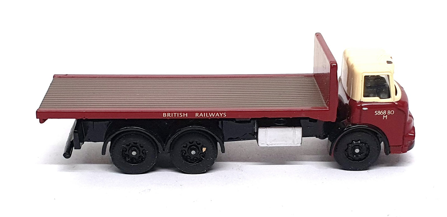 Base Toys 1/76 Scale D-19 - Albion Flatbed Lorry British Railways - Maroon