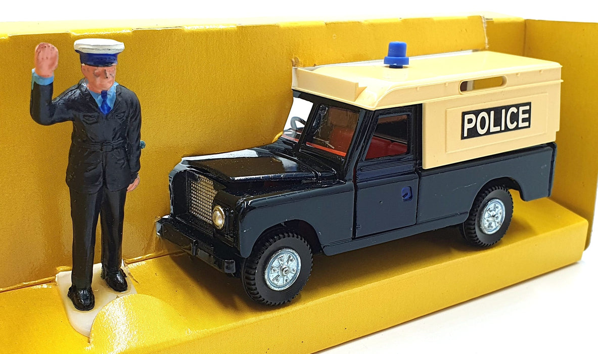 Dinky Toys Original Diecast 277 - Police Land Rover With Figure Dark Blue/White