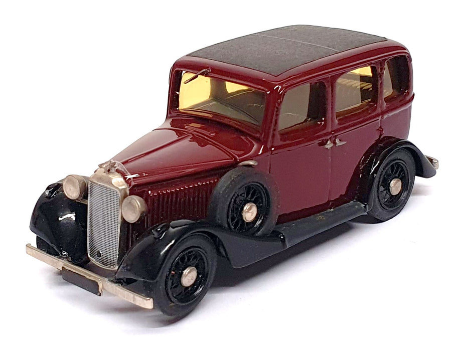 Milestone Miniatures 1/43 Scale VM2 - Vauxhall Lt. 6 Saloon Std. - Maroon/Black