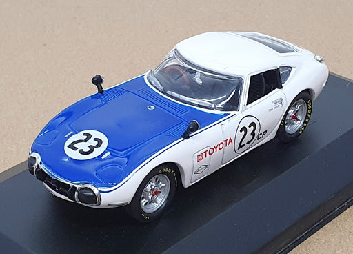 DelPrado 1/43 Scale DP023 - Toyota 2000GT Race Car #23 - White/Blue