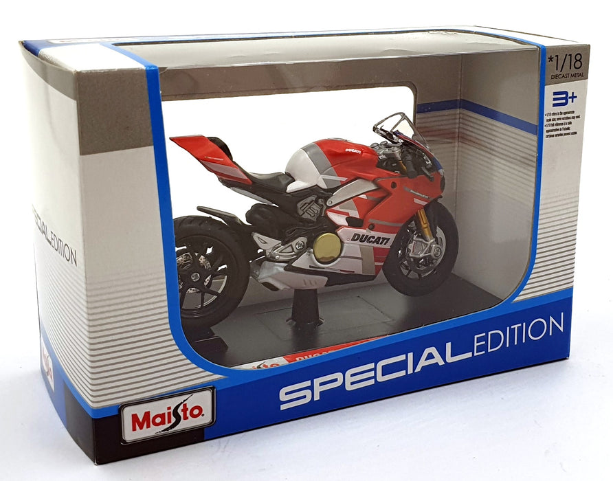 Maisto 1/18 Scale 19132 - Ducati Panigale V4 S Corse Motorbike - Red