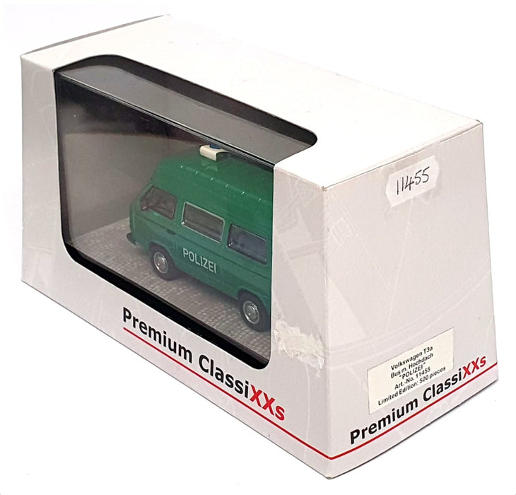 Premium ClassiXXs 1/43 Scale 11455 - Volkswagen T3a Minibus Polizei - Green