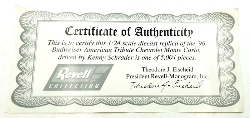 Revell 1/24 Scale 3837 - Chevrolet #99 Budweiser - Kenny Schrader