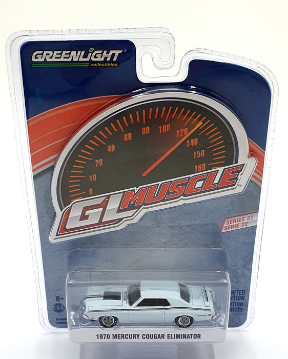 Greenlight 1/64 Scale 13250-C - 1970 Mercury Cougar Eliminator - Lt. Blue