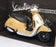 Cararama 1/12 Scale 01529 - Vespa GTS 300 Super Motorbike - Beige/White