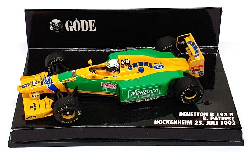 Minichamps 1/43 Scale 338.008.1 - F1 Benetton B 193 B Hockenheim 1993 R. Patrese