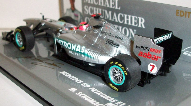 Minichamps F1 1/43 Scale - 410110007 Mercedes Petronas F1 Team W02 11 Schumacher