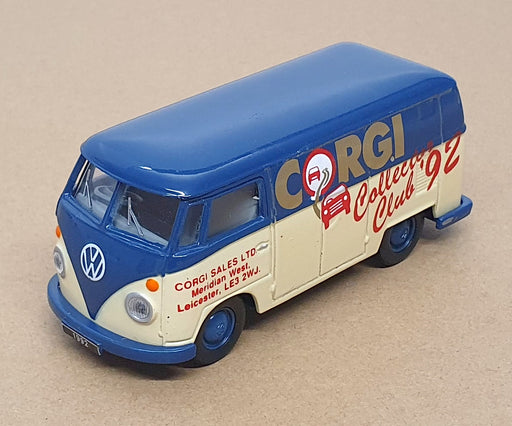 Corgi 1/43 Scale CC1992 - VW Type 2 Van Corgi Collector Club '92 - Blue/Cream