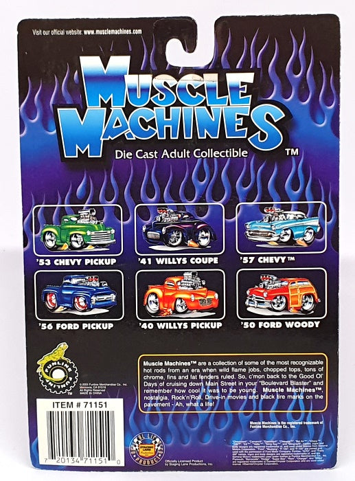 Muscle Machines 1/64 Scale 71151 01-93 - 1941 Willys Coupe - Stars & Stripes