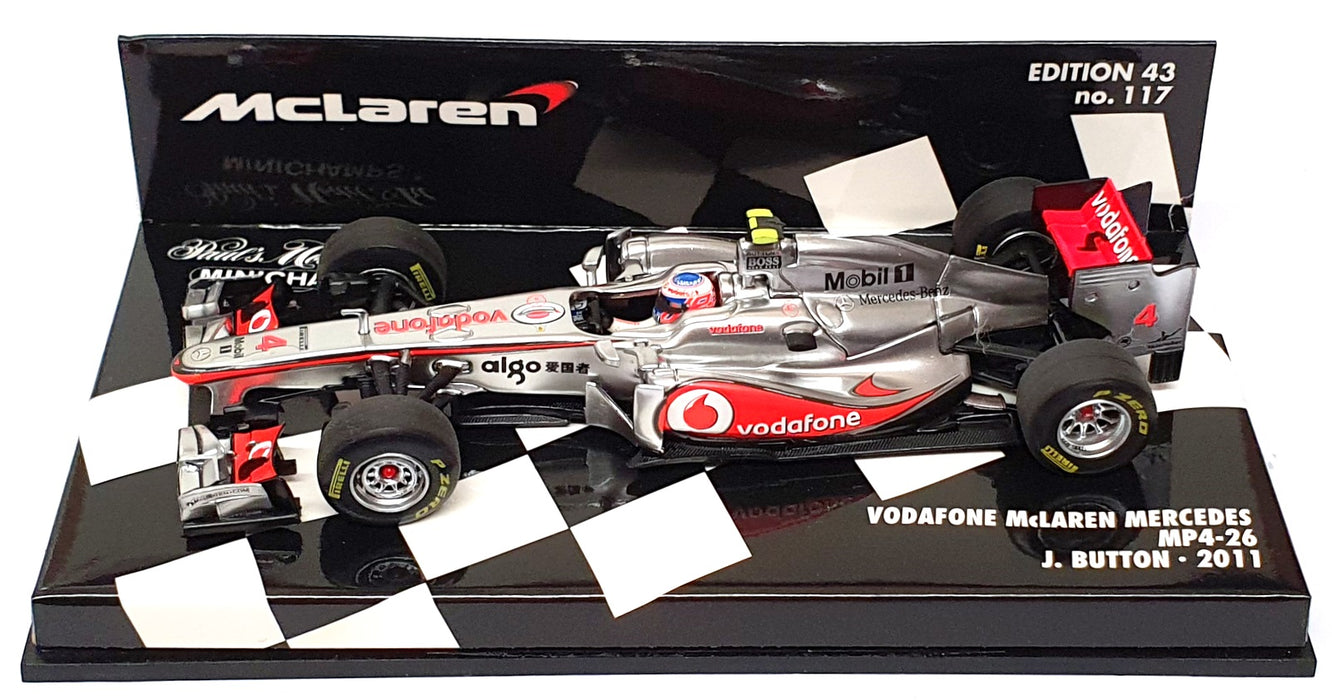 Minichamps 1/43 Scale 530 114304 F1 Vodafone McLaren Mercedes MP4/26 2011 Button