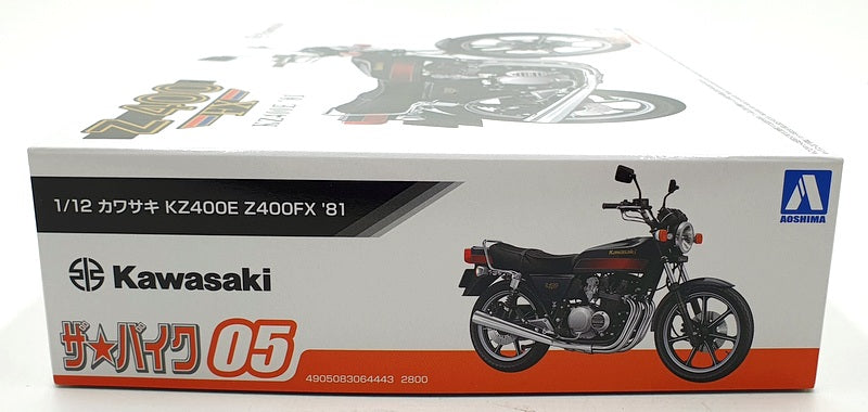 Aoshima 1/12 Scale Unbuilt Kit 64443 - 1981 Kawasaki KZ400E Z400FX Bike