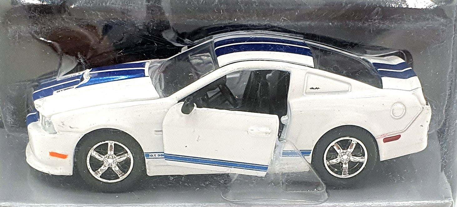 Shelby Collectibles 1/64 Scale 25321S - 2011 Ford Shelby GT350 - White/Blue