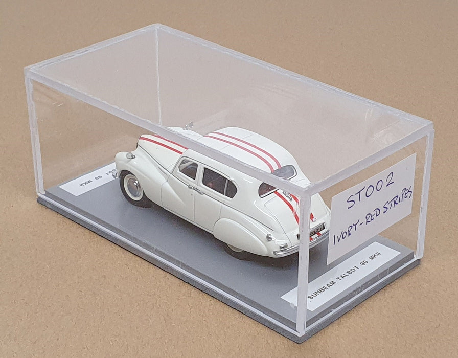 Oxford Diecast 1/43 Scale ST002 - Sunbeam Talbot 90 Mk2 - Ivory/Red Stripes