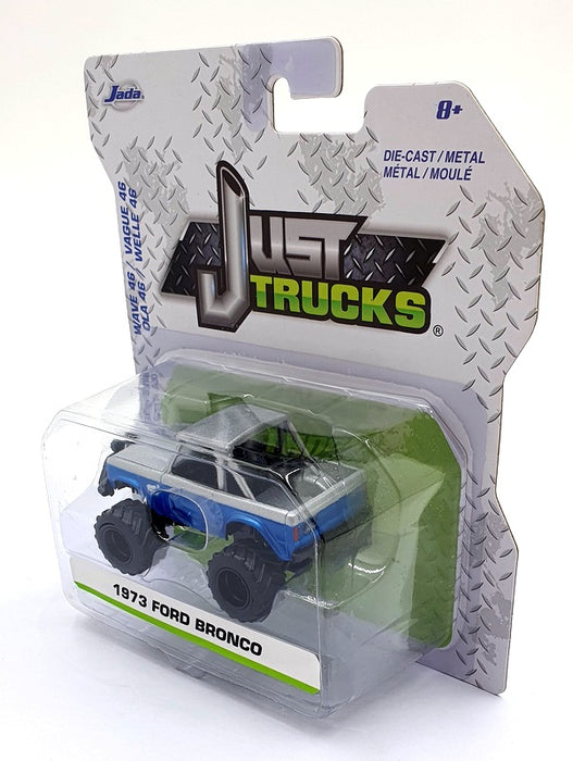Jada Just Trucks 1/64 Scale 14020 - 1973 Ford Bronco - Blue/Silver