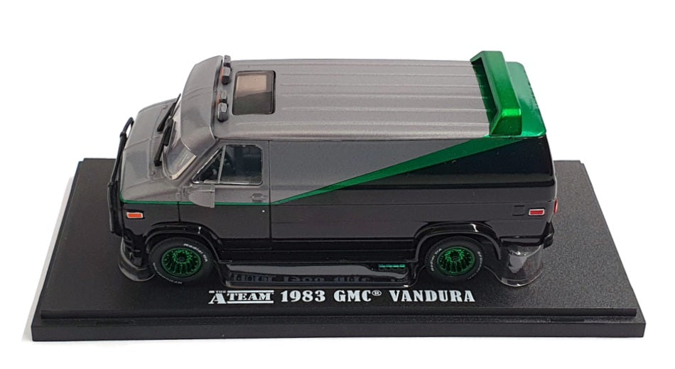 Greenlight 1/43 Scale Diecast 86515 - The A-Team 1983 GMC Van Silver/Black/Green