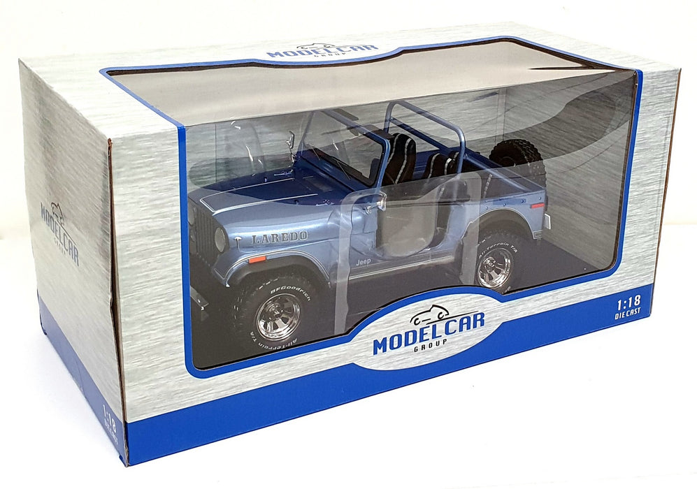 MCG 1/18 Scale Diecast MCG18553 - Jeep CJ-7 Laredo - Met. Blue