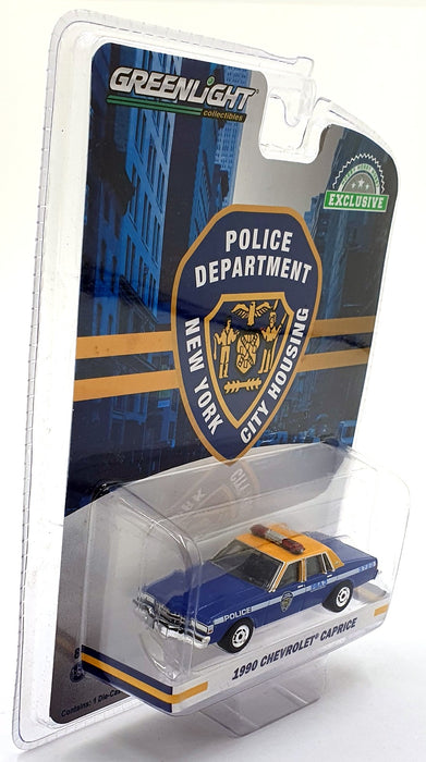 Greenlight 1/64 Scale 30159 - 1990 Chevrolet Caprice NYC Police Car Blue/Yellow
