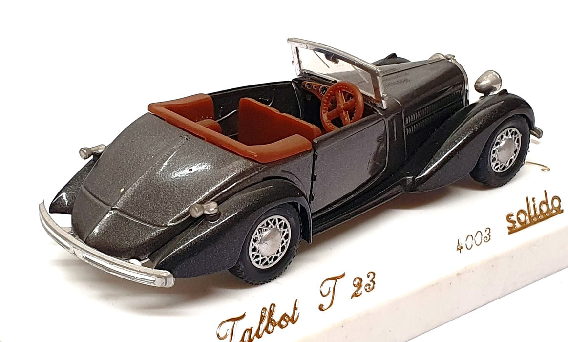 Solido 1/43 Scale Diecast 4003 - 1937 Talbot T23 - Dk. Grey