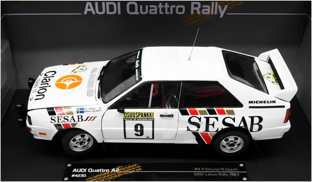 Sun Star 1/18 Scale 4230 - Audi Quattro A2 1000 Lakes Rally 1983 #9