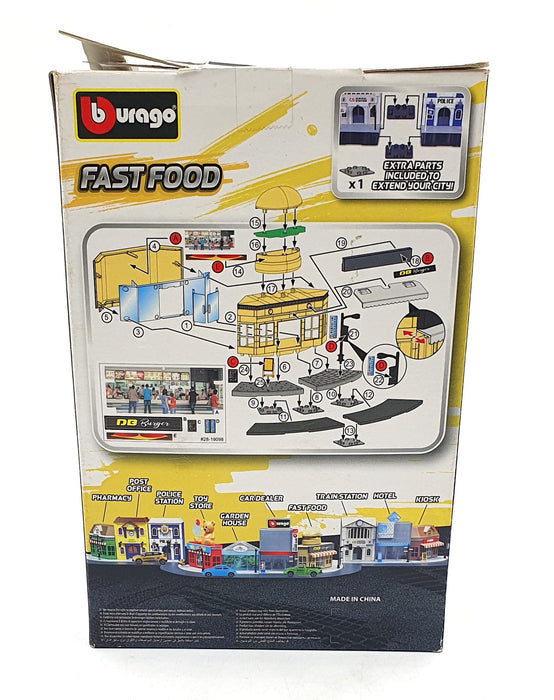 Burago 1/43 Scale Diecast #18 31504 - VW Polo GTI Mk5 And Fast Food Store