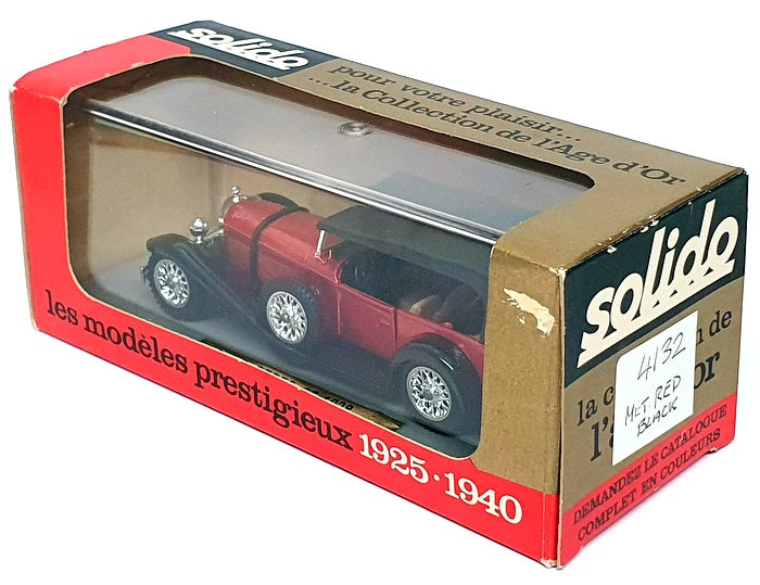 Solido 1/43 Scale 4132 - 1928 Mercedes Benz SS - Met. Red/Black