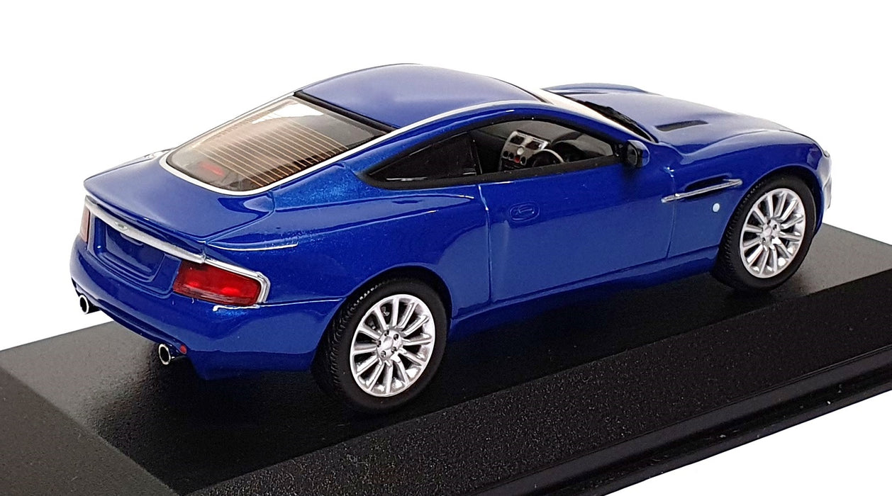 Minichamps 1/43 Scale 400 137225 - 2002 Aston Martin Vanquish - Met. Blue