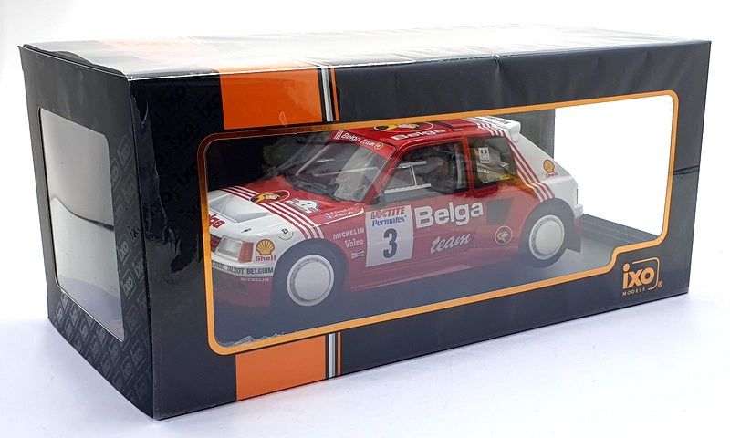 Ixo 1/18 Scale 18RMC135.22 - Peugeot 205 T16 #3 Ypres Rally 1985