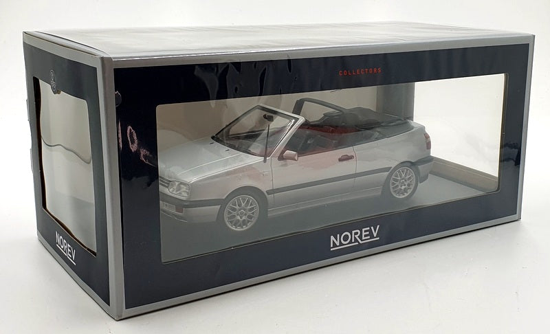 Norev 1/18 Scale Diecast 188468 - 1995 VW Golf Cabriolet - Silver