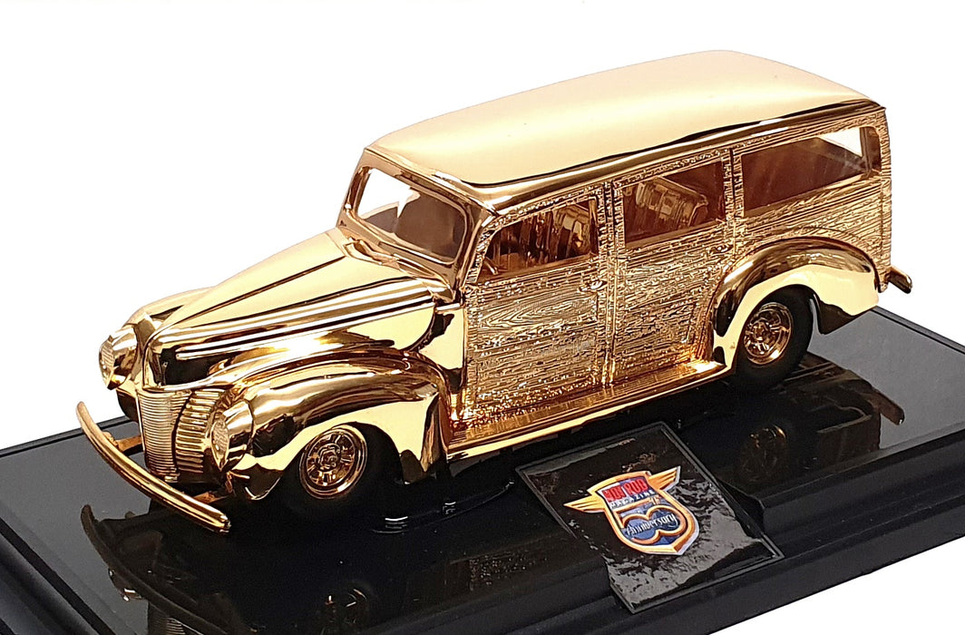 Racing Champions 1/24 Scale 07924 - 1940 Ford Woody Hot Rod - 24k Gold Plated