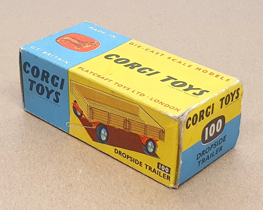 Corgi Toys 9cm Long Original Diecast 55 - Dropside Trailer - Cream/Red