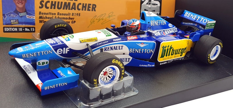 Minichamps 1/18 Scale 510 953201 - Benetton Renault B195 #1 1st European GP 1995