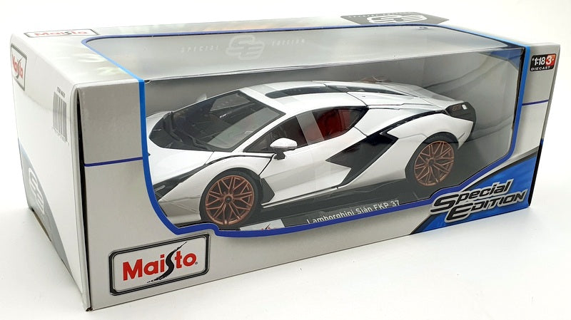 Maisto 1/18 Scale Diecast 46629 - Lamborghini Sian FKP 37 - White