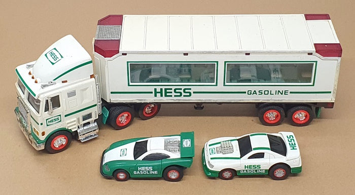 Hess Appx 37cm Long HES25 - Toy Truck And Racers - White/Green