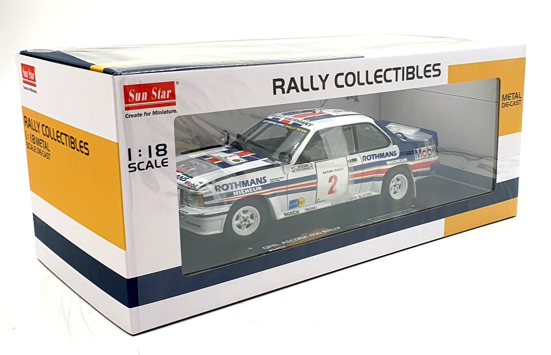 Sun Star 1/18 Scale Diecast 5453 Opel Ascona 400 Rally #2 1st Safari Rally 1983