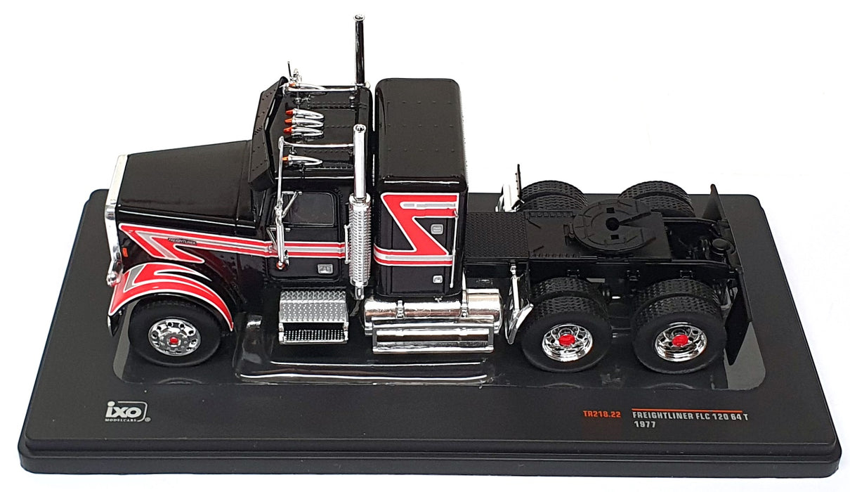 Ixo 1/43 Scale TR218.22 - 1977 Freightliner FLC 120 64 T Truck - Black/Red