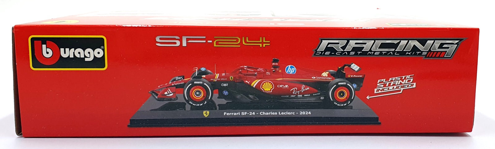 Burago 1/24 Scale Metal Kit 18-26856 - Ferrari SF-24 #16 2024 - LeClerc