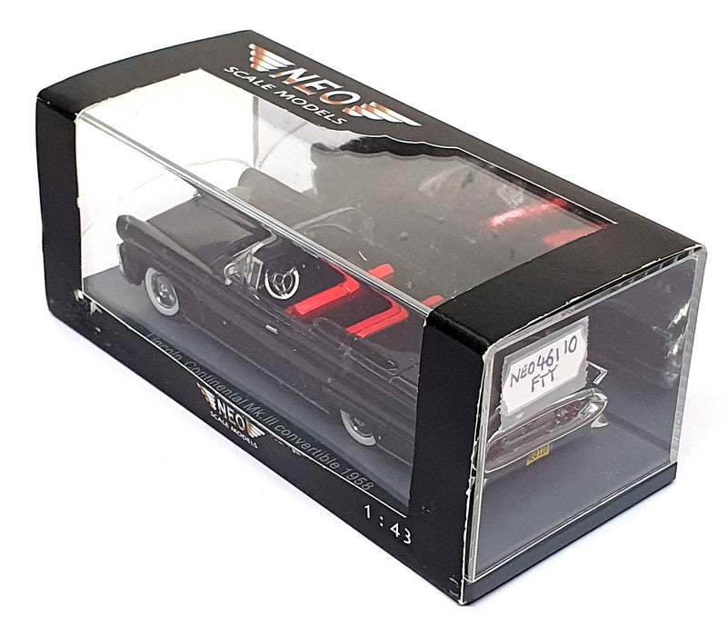 Neo 1/43 Scale NEO46110 - 1958 Lincoln Continental Mk3 Convertible - Black